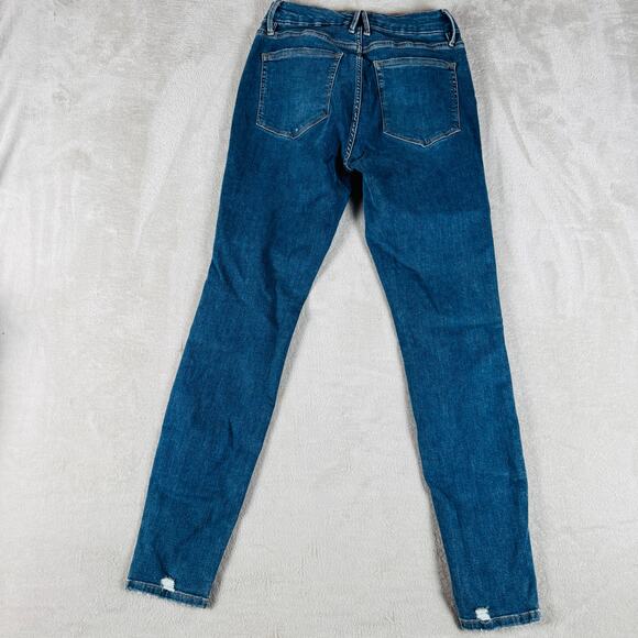 Good American Jean Women 6/28 Medium Wash Blue Denim Good Legs Skinny Distressed - Picture 10 of 15